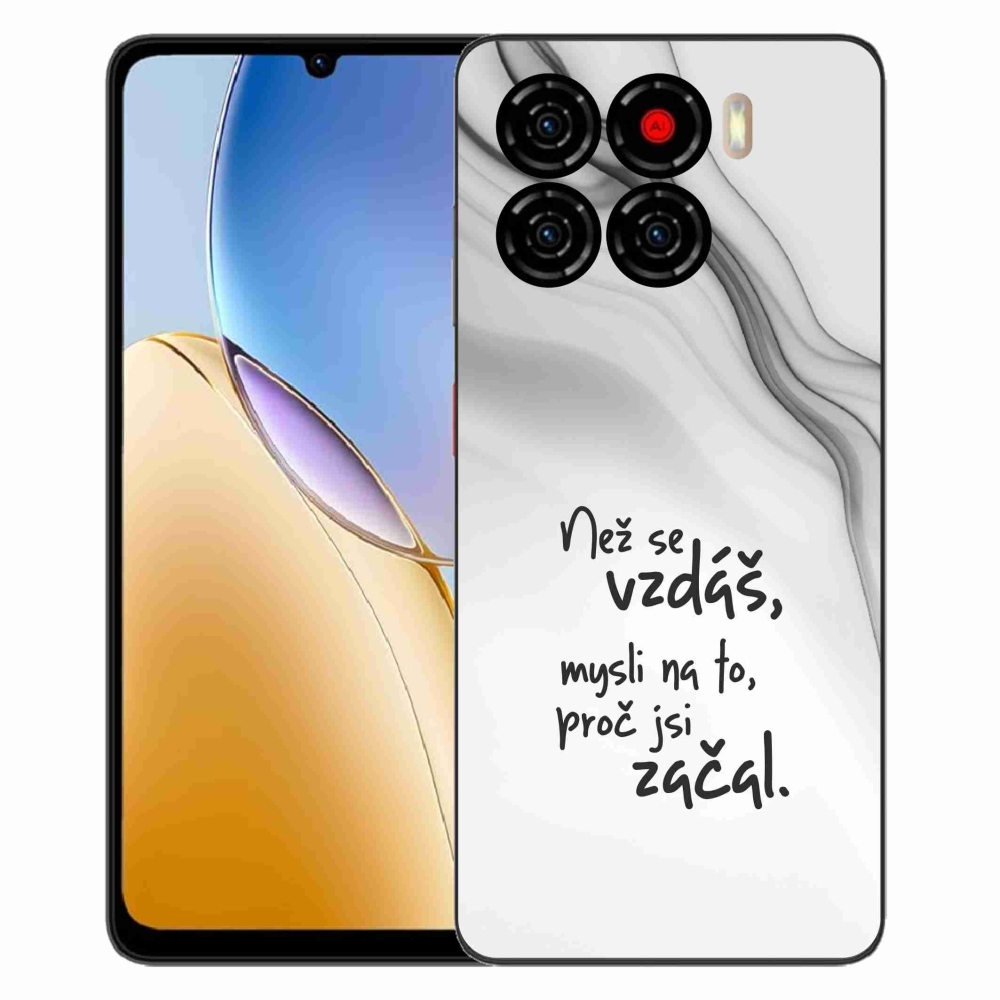 Gélový kryt mmCase na ZTE Blade A56 - citát 2 biele pozadie
