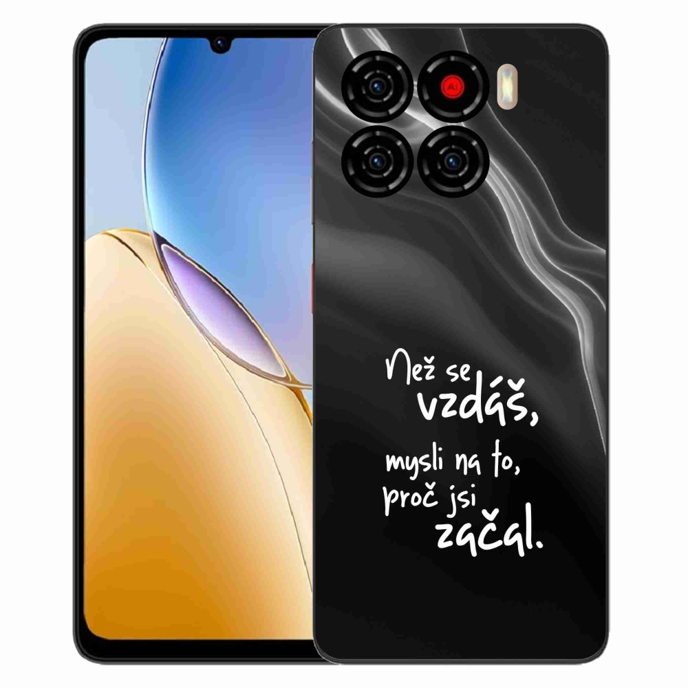 Gélový kryt mmCase na ZTE Blade A56 - citát 2 čierne pozadie