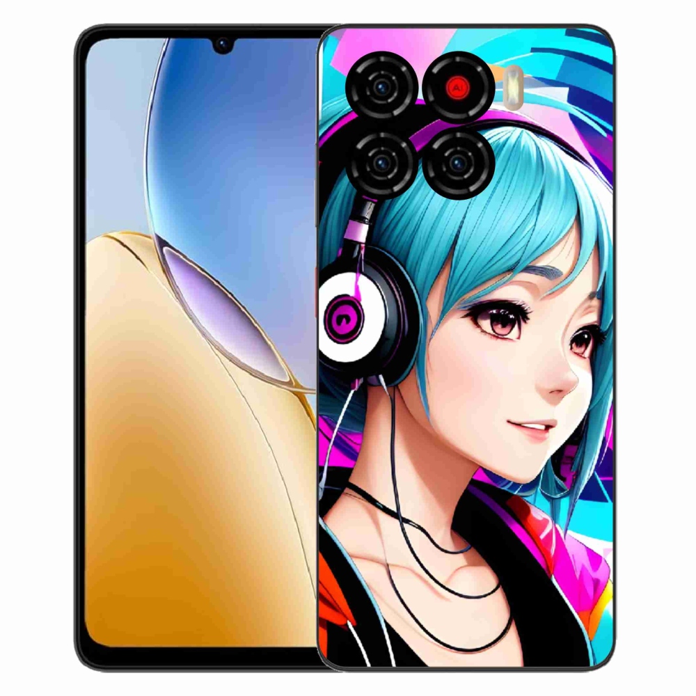 Gélový kryt mmCase na ZTE Blade A56 - dievča so slúchadlami