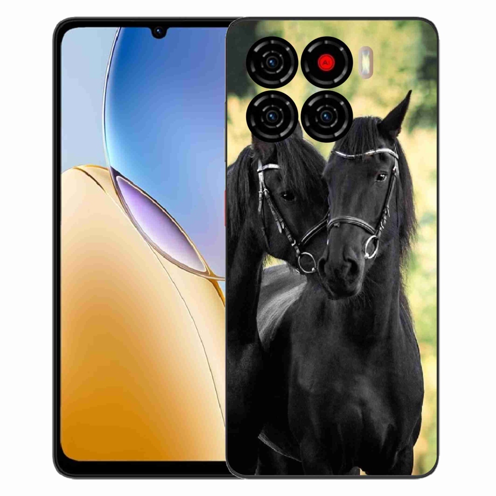 Gélový kryt mmCase na ZTE Blade A56 - dva čierne kone
