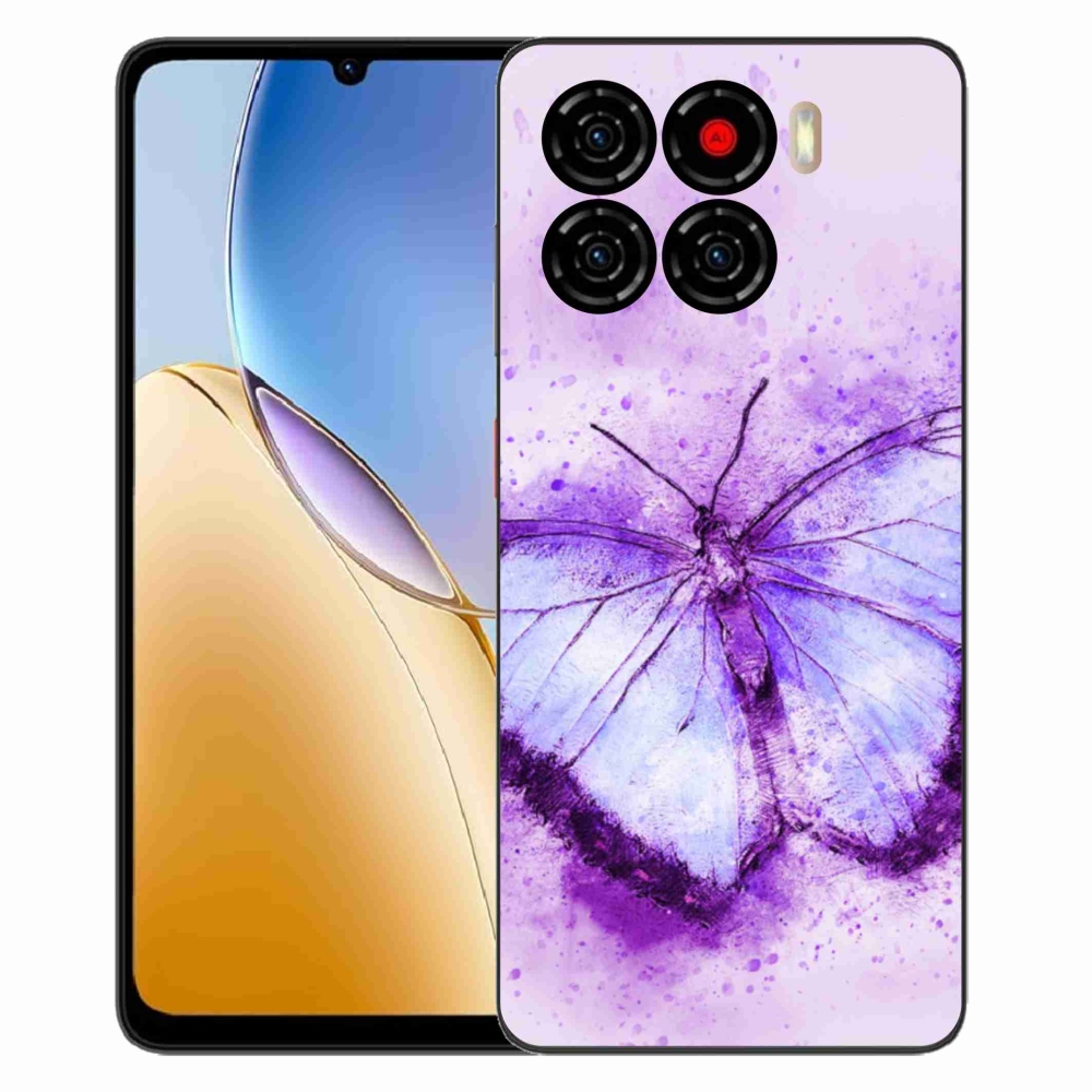 Gélový kryt mmCase na ZTE Blade A56 - fialový motýľ