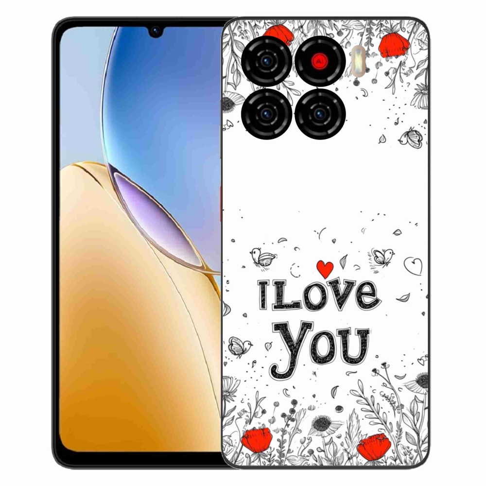 Gélový kryt mmCase na ZTE Blade A56 - I love you biele pozadie
