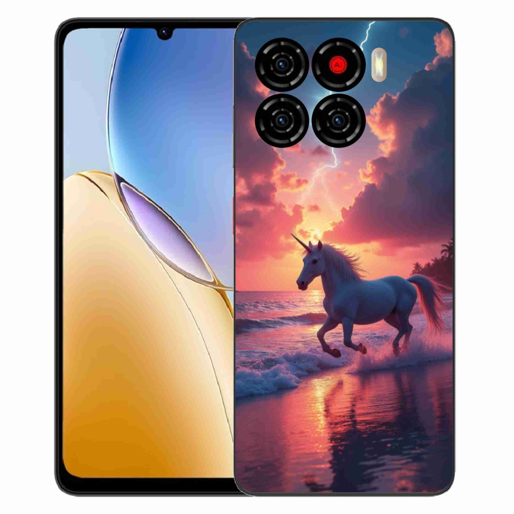 Gélový kryt mmCase na ZTE Blade A56 - jednorožec na pláži