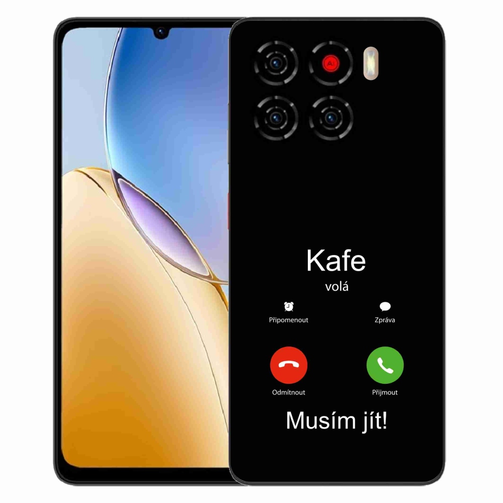 Gélový kryt mmCase na ZTE Blade A56 - káva volá čierne pozadie