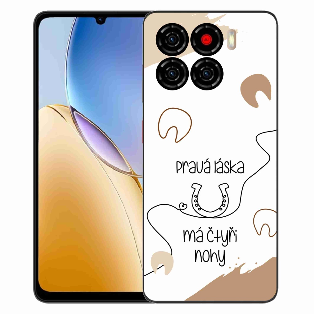 Gélový kryt mmCase na ZTE Blade A56 - konský motív biele pozadie