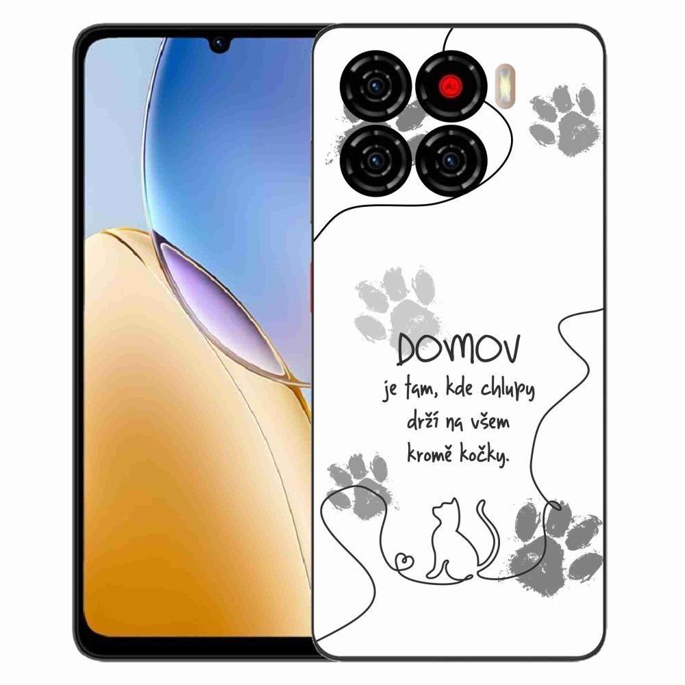 Gélový kryt mmCase na ZTE Blade A56 - mačacie motív biele pozadie