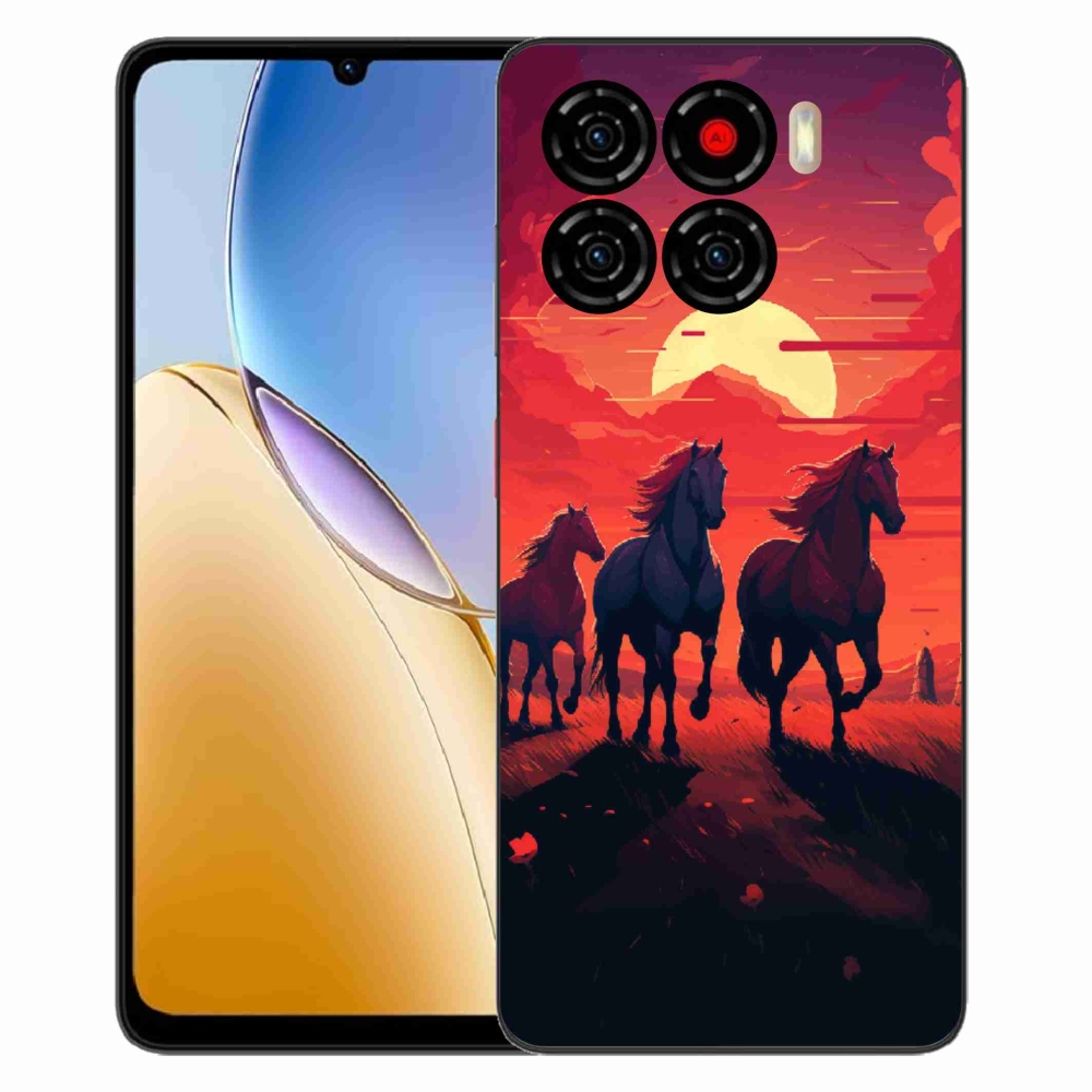 Gélový kryt mmCase na ZTE Blade A56 - kone a západ slnka