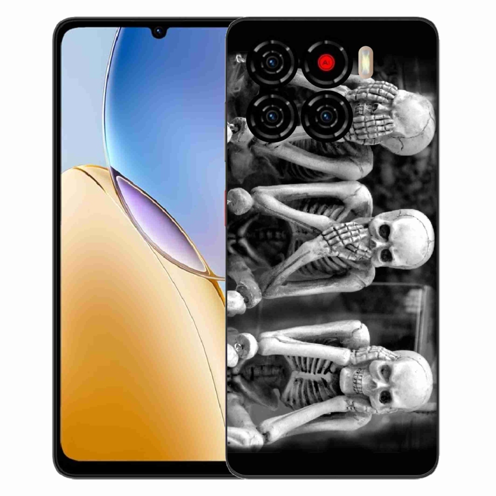 Gélový kryt mmCase na ZTE Blade A56 - kostlivci
