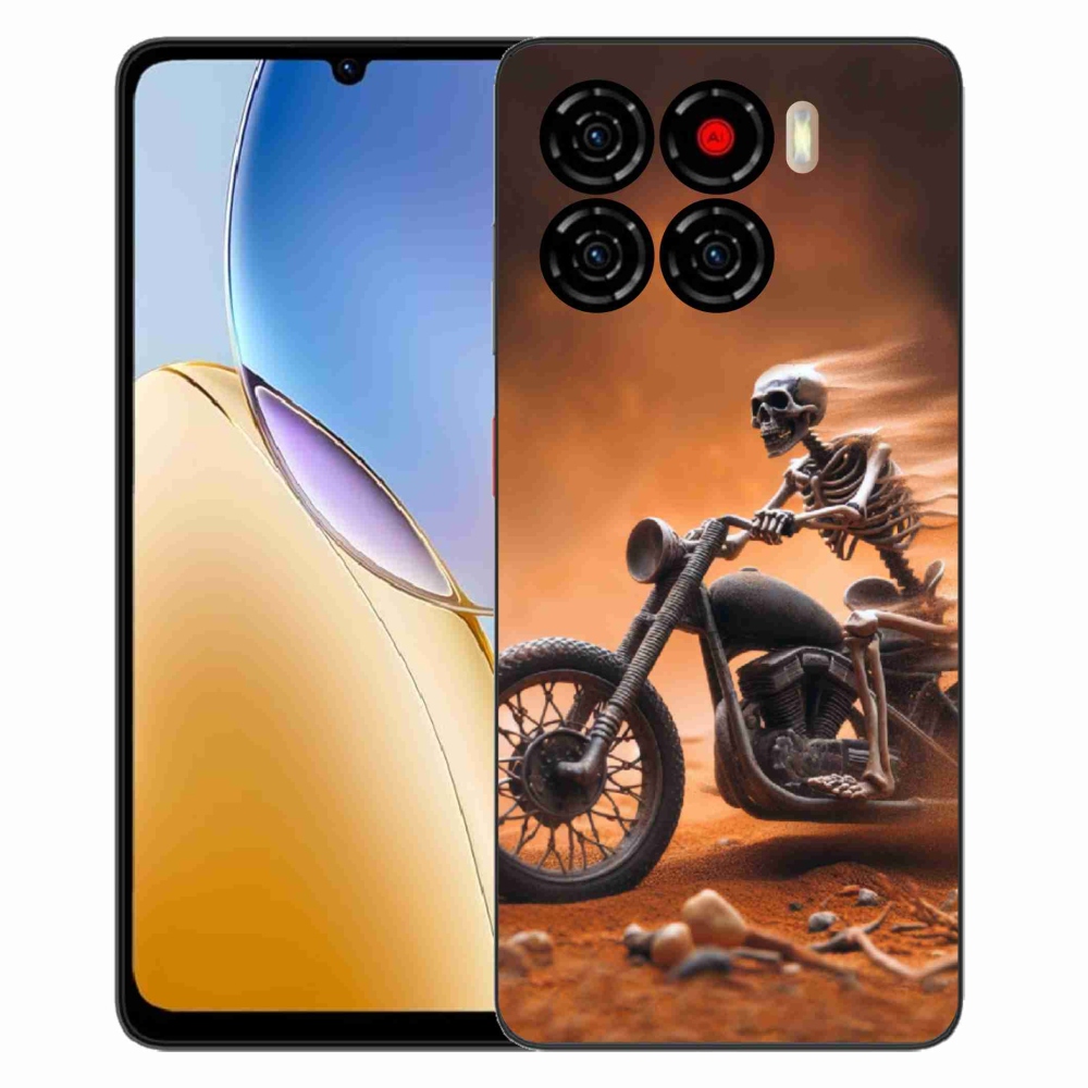 Gélový kryt mmCase na ZTE Blade A56 - kostra na motorke