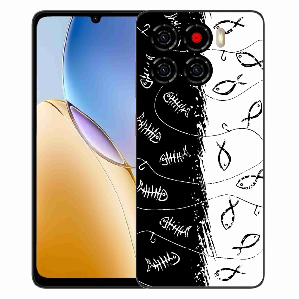 Gélový kryt mmCase na ZTE Blade A56 - kostry a rybky