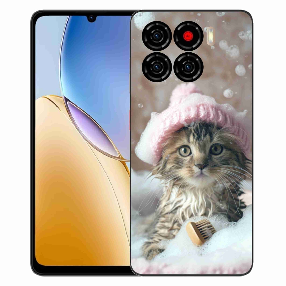 Gélový kryt mmCase na ZTE Blade A56 - mačiatko a kúpeľ