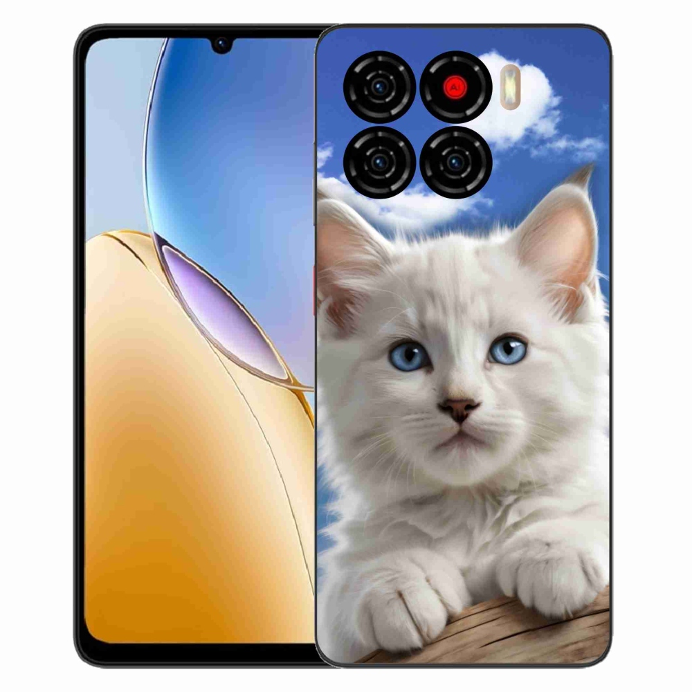 Gélový kryt mmCase na ZTE Blade A56 - mačiatko a oblaky