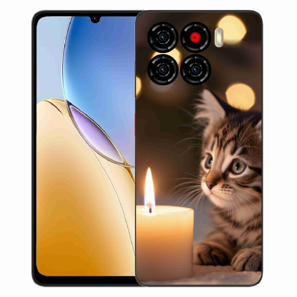 Gélový kryt mmCase na ZTE Blade A56 - mačiatko a sviečka