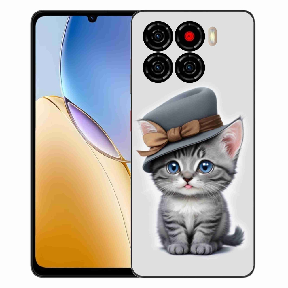 Gélový kryt mmCase na ZTE Blade A56 - mačiatko s klobúkom