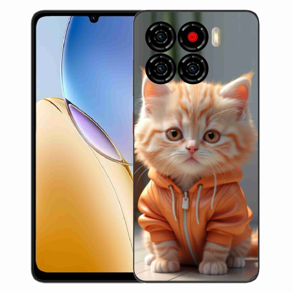 Gélový kryt mmCase na ZTE Blade A56 - mačiatko v mikine