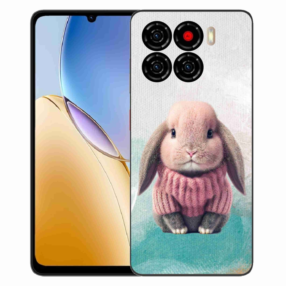 Gélový kryt mmCase na ZTE Blade A56 - zajačik vo svetri