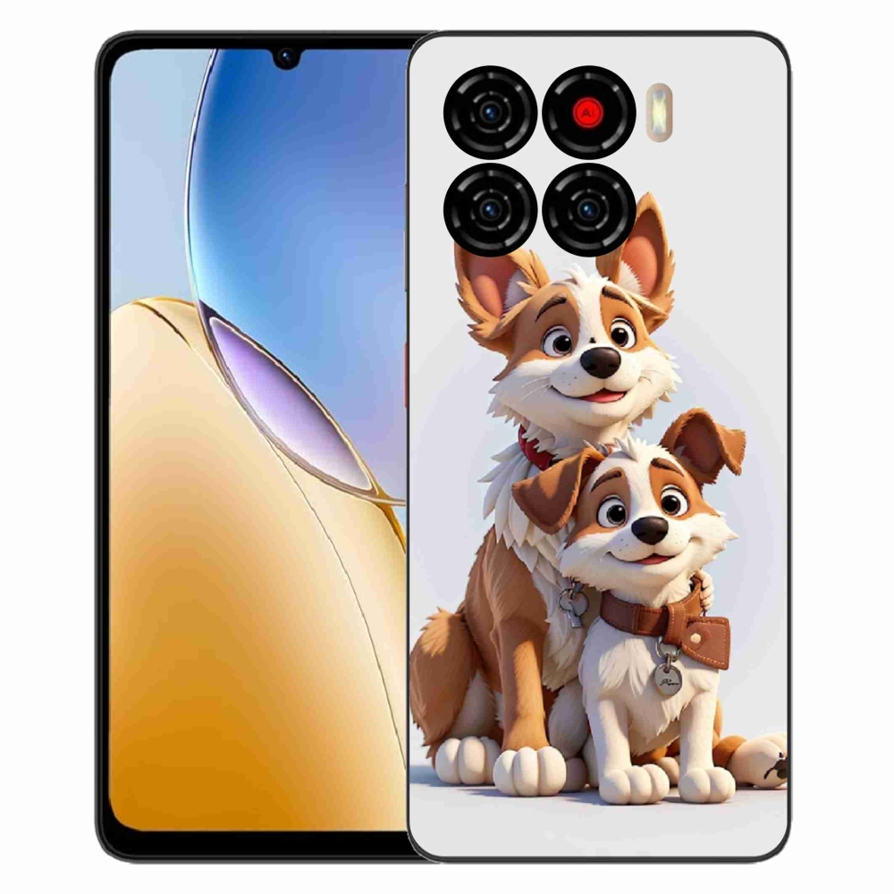 Gélový kryt mmCase na ZTE Blade A56 - kreslenie psy