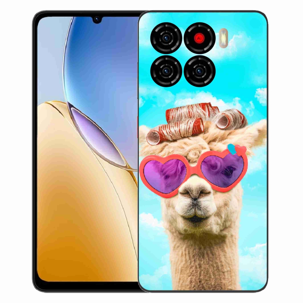 Gélový kryt mmCase na ZTE Blade A56 - lama s okuliarmi