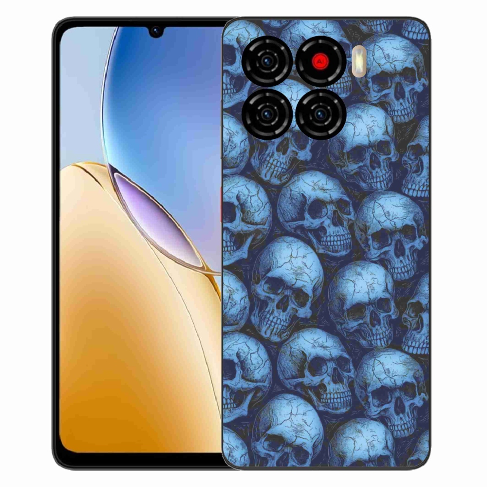 Gélový kryt mmCase na ZTE Blade A56 - lebky