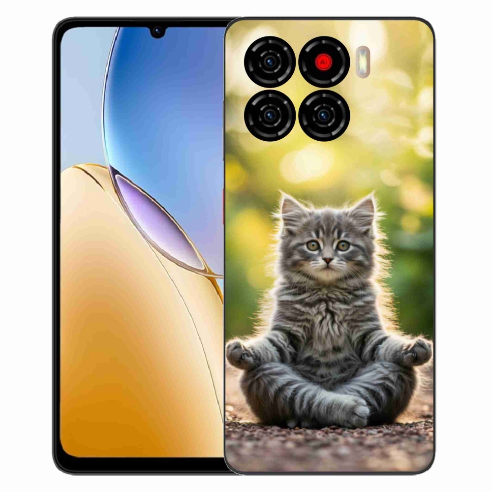 Gélový kryt mmCase na ZTE Blade A56 - meditujúce mačiatko
