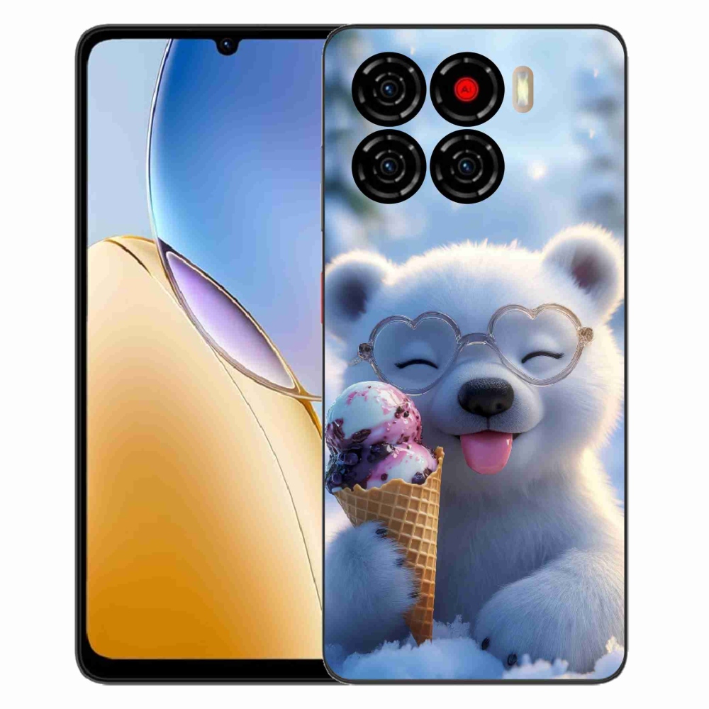 Gélový kryt mmCase na ZTE Blade A56 - medvedík so zmrzlinou