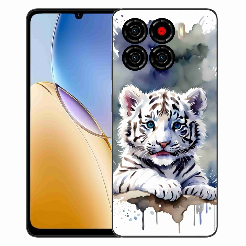 Gélový kryt mmCase na ZTE Blade A56 - mláďa bieleho tigra