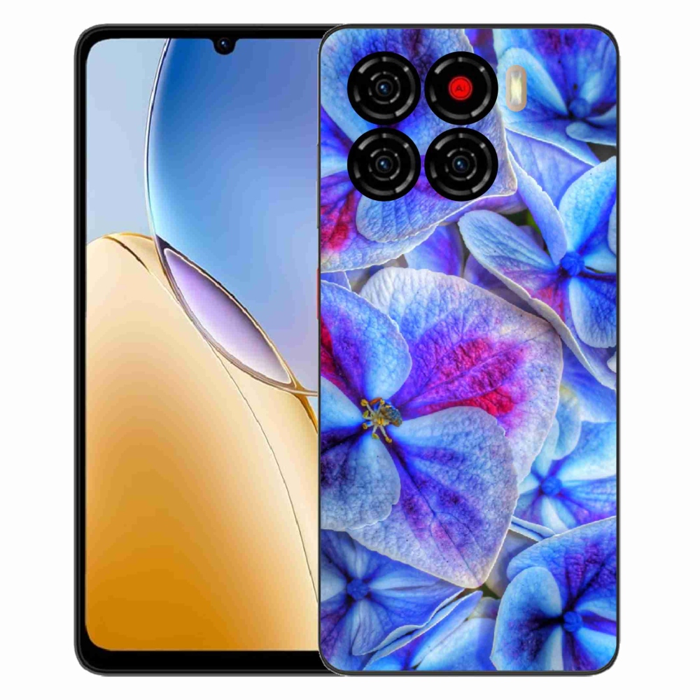 Gélový kryt mmCase na ZTE Blade A56 - modré kvety 1