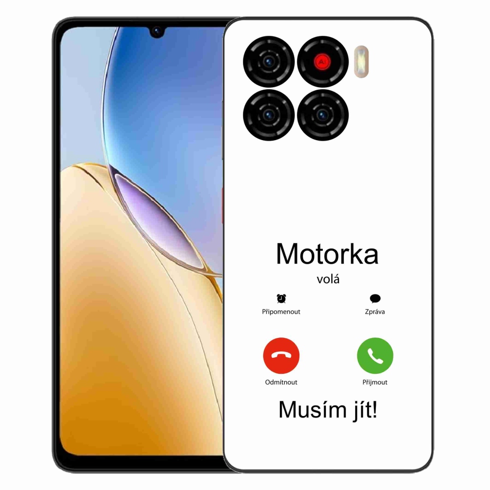 Gélový kryt mmCase na ZTE Blade A56 - motorka volá biele pozadie