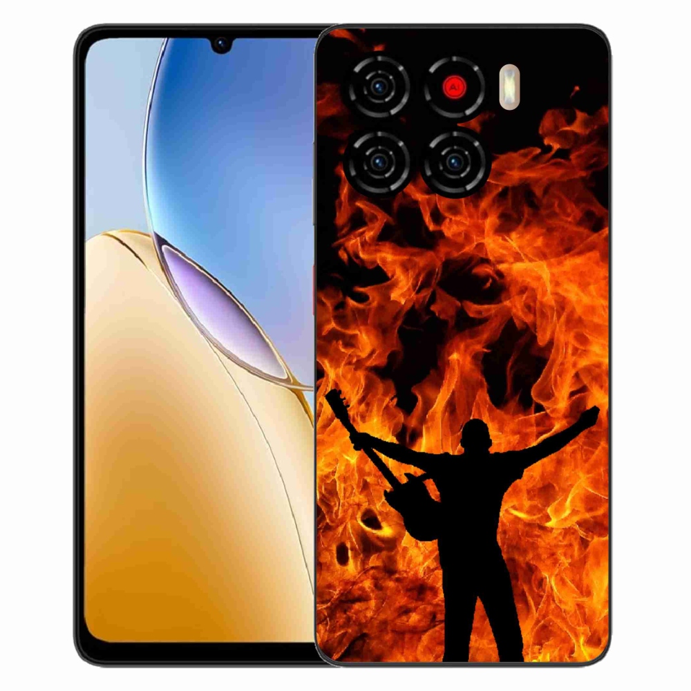 Gélový kryt mmCase na ZTE Blade A56 - muzikant a oheň