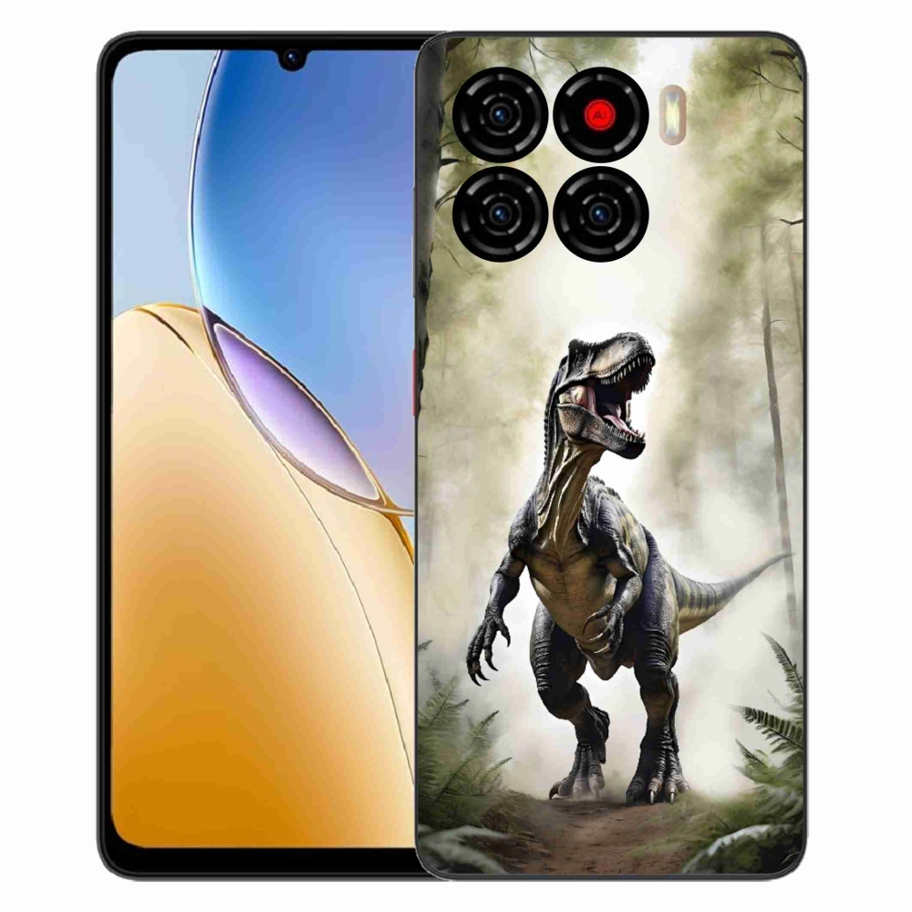 Gélový kryt mmCase na ZTE Blade A56 - naštvaný T-Rex