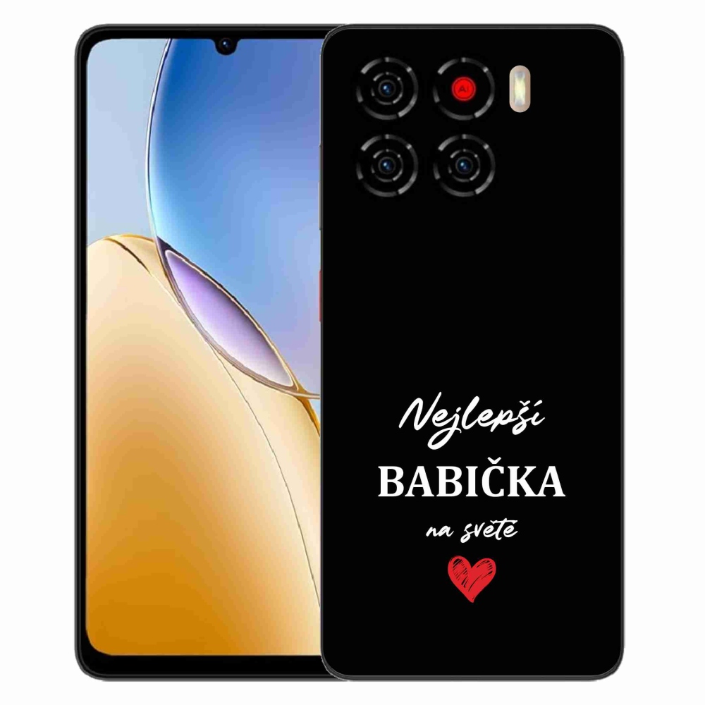 Gélový kryt mmCase na ZTE Blade A56 - najlepšia babička 1 čierne pozadie