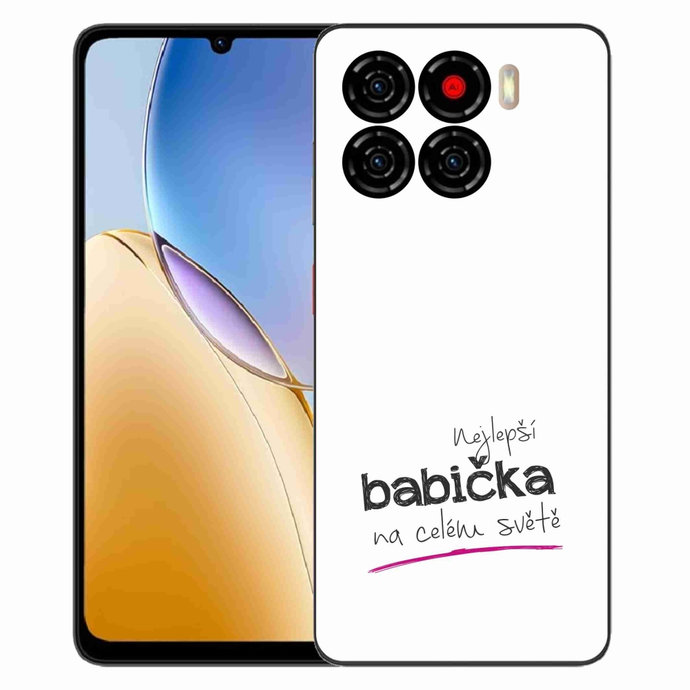 Gélový kryt mmCase na ZTE Blade A56 - najlepšia babička 4 biele pozadie