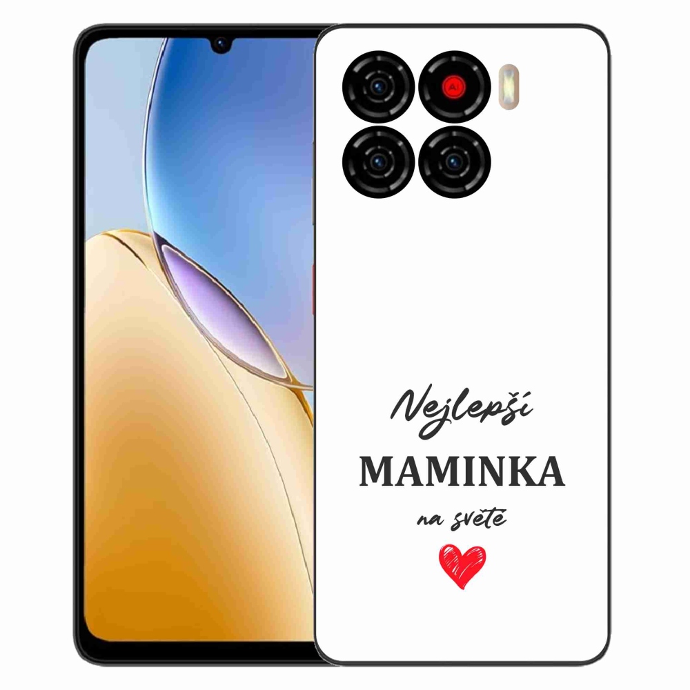 Gélový kryt mmCase na ZTE Blade A56 - najlepšia mamička 1 biele pozadie