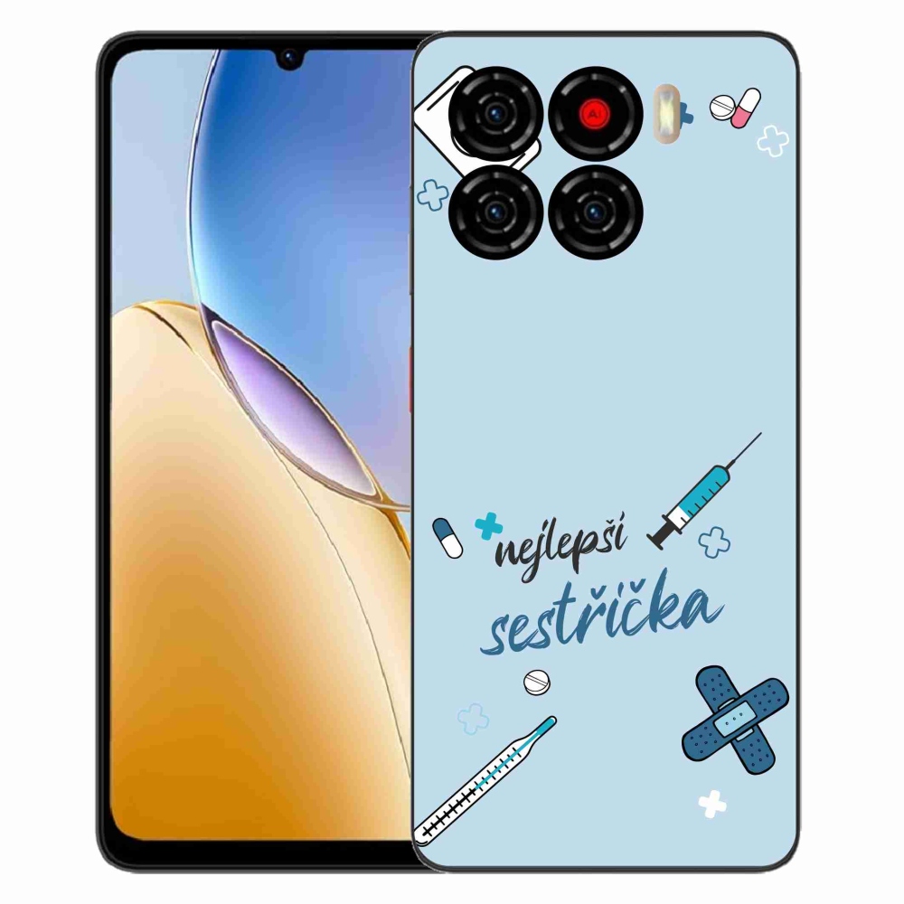 Gélový kryt mmCase na ZTE Blade A56 - najlepšia sestrička modré pozadie