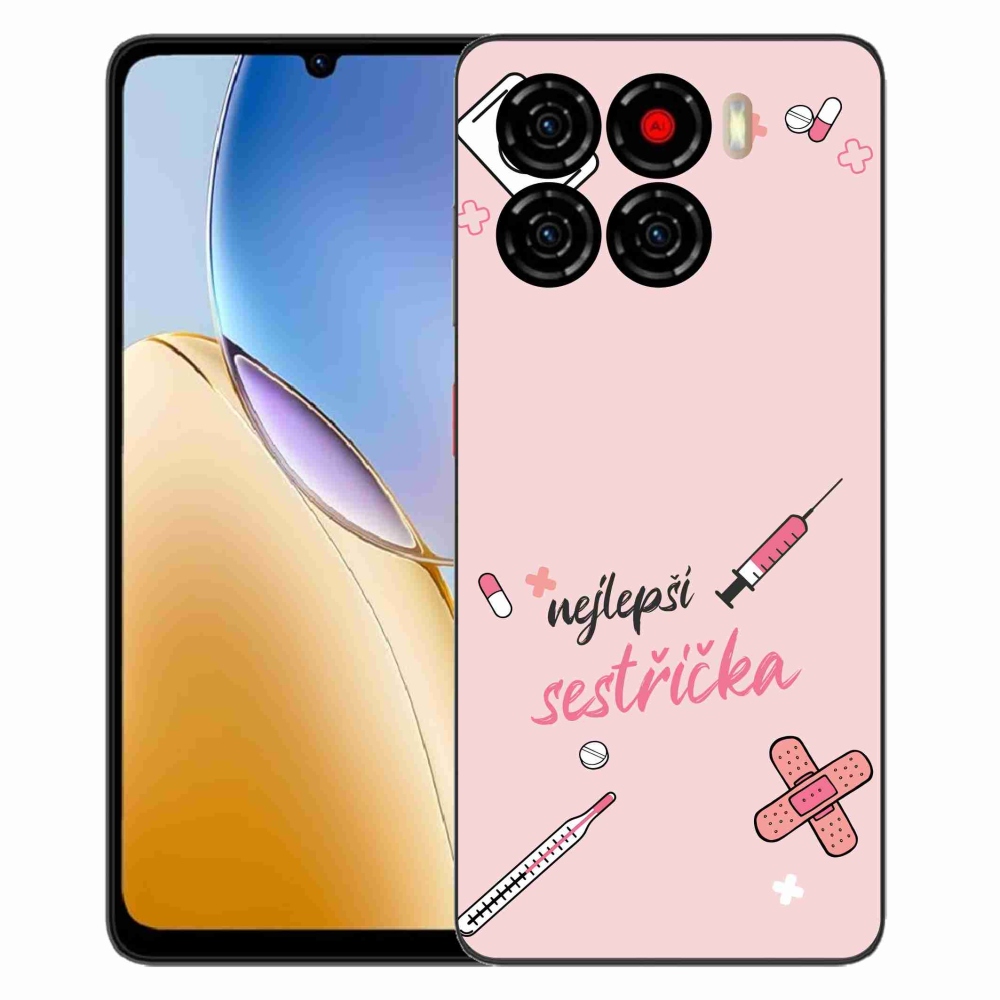 Gélový kryt mmCase na ZTE Blade A56 - najlepšia sestrička ružové pozadie