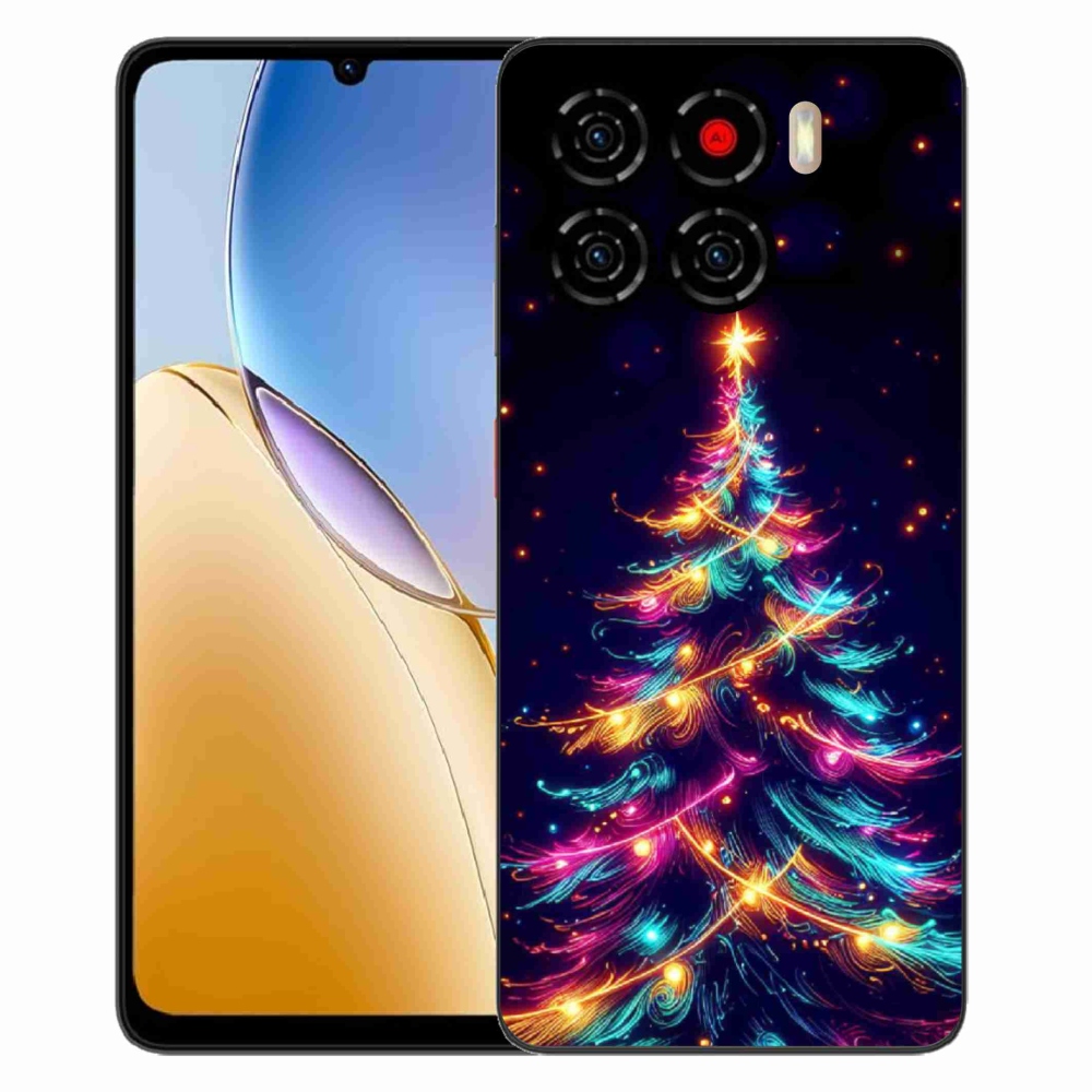 Gélový kryt mmCase na ZTE Blade A56 - neónový vianočný stromček