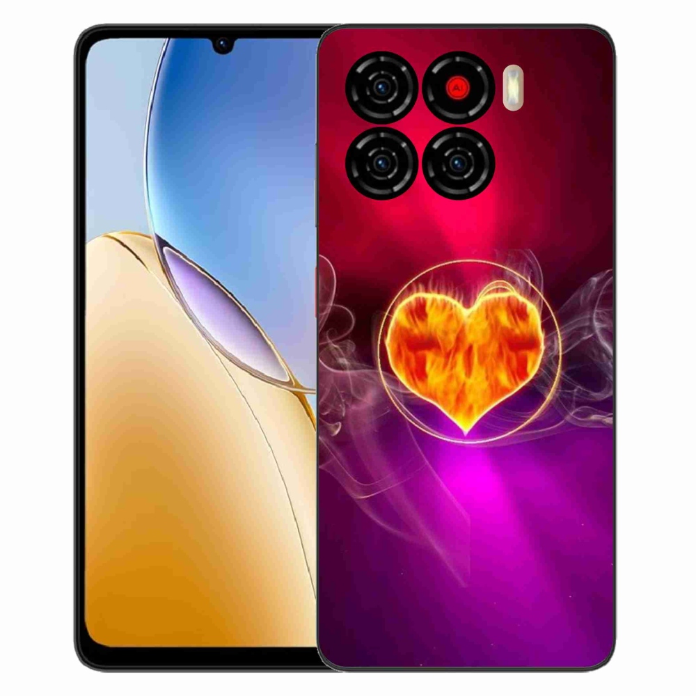 Gélový kryt mmCase na ZTE Blade A56 - ohnivé srdce