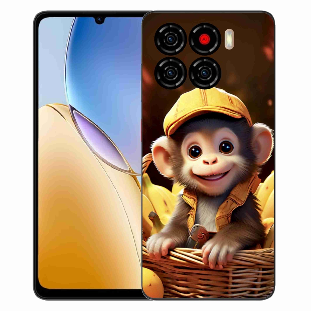 Gélový kryt mmCase na ZTE Blade A56 - opice v košíku