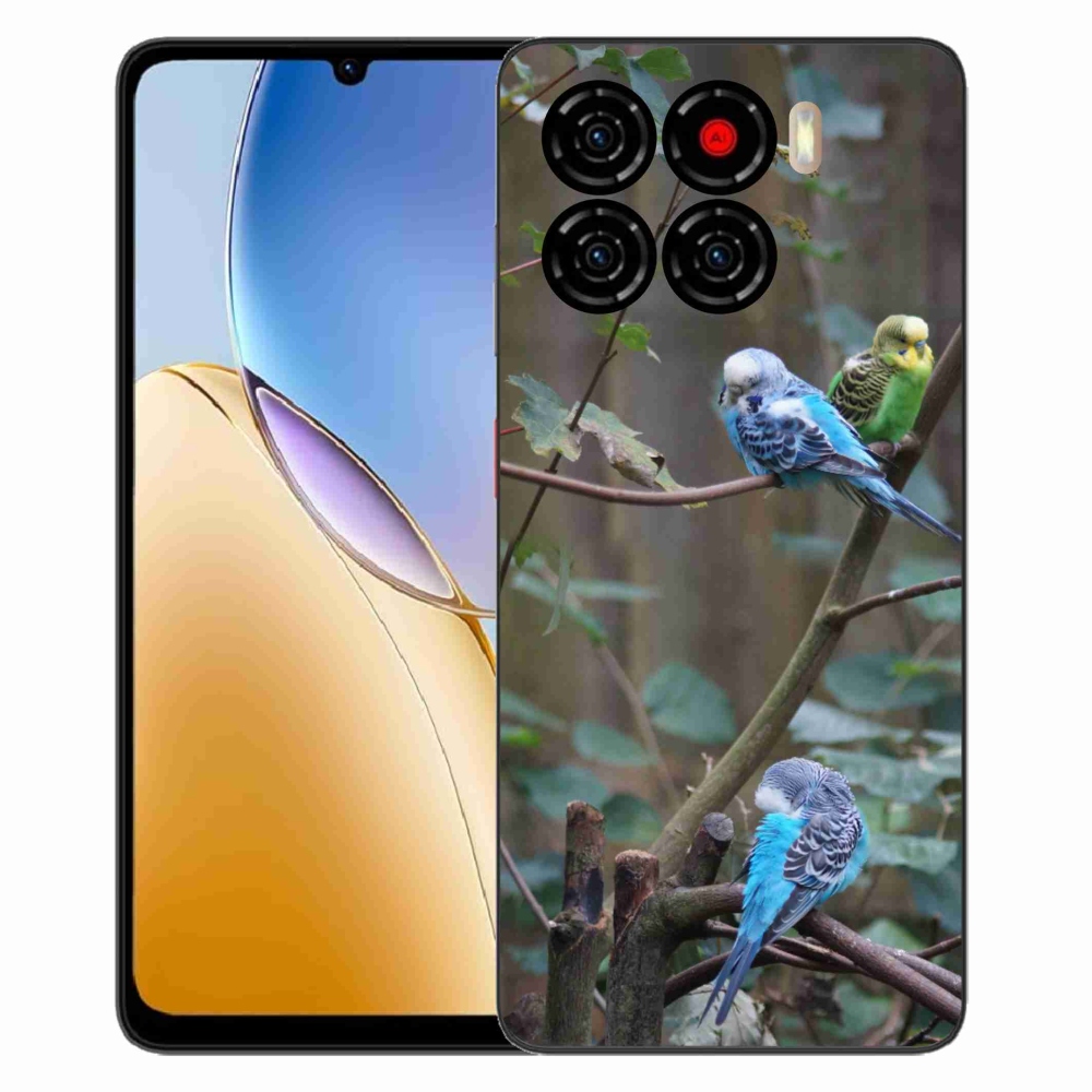 Gélový kryt mmCase na ZTE Blade A56 - papagáje na vetve