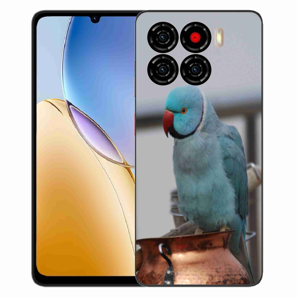 Gélový kryt mmCase na ZTE Blade A56 - papagáj Alexandr modrý