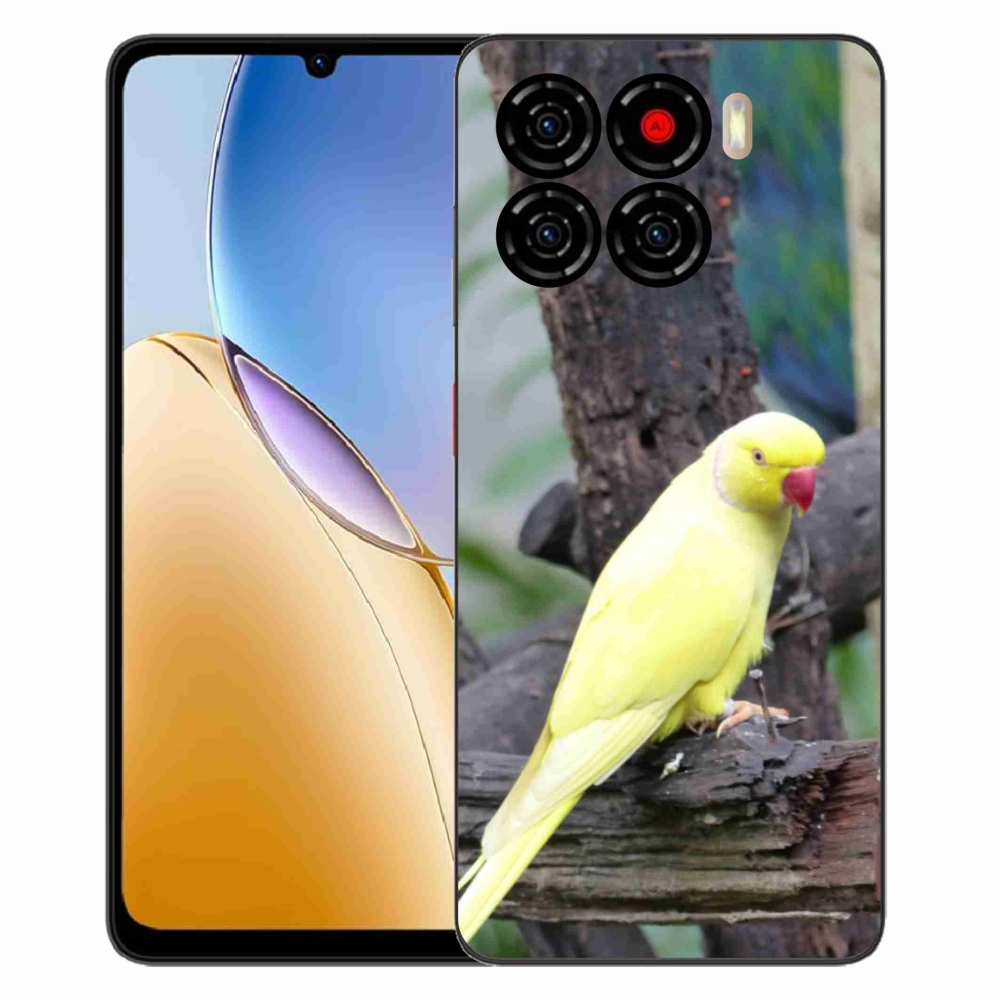 Gélový kryt mmCase na ZTE Blade A56 - papagáj alexander žltý