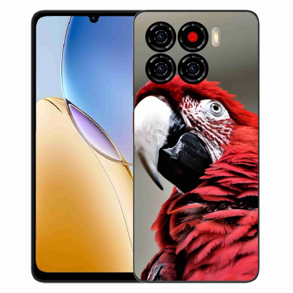 Gélový kryt mmCase na ZTE Blade A56 - papagáj ara červený