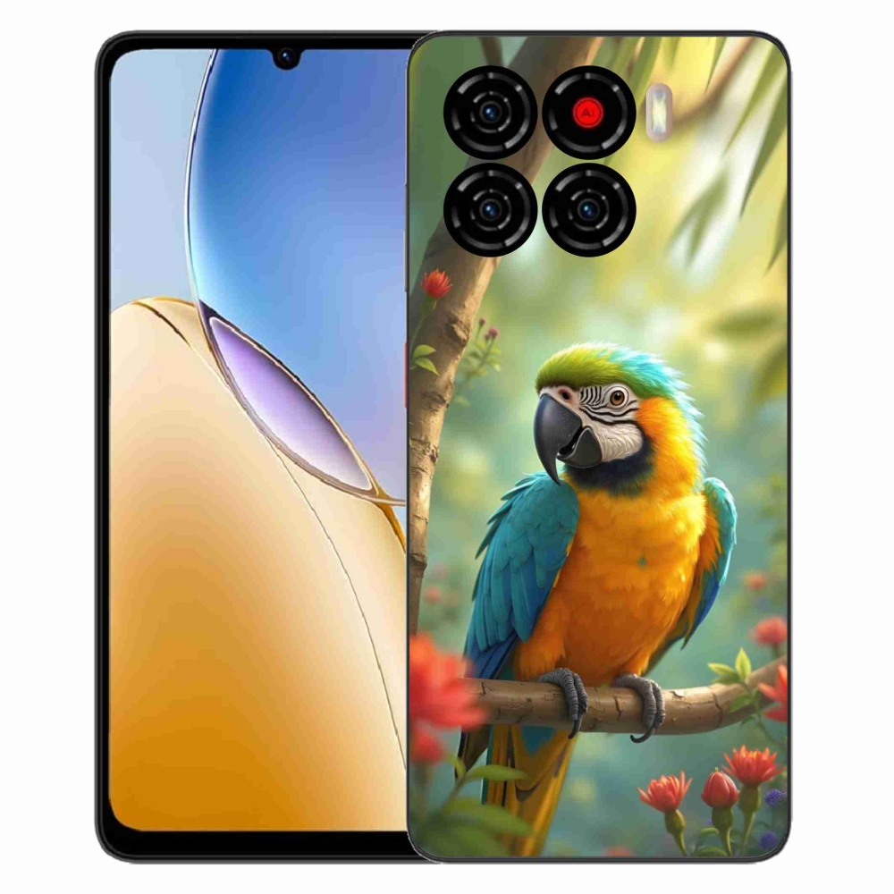 Gélový kryt mmCase na ZTE Blade A56 - papagáj ara modrožltá