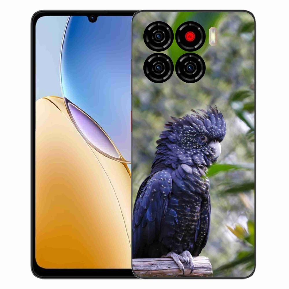 Gélový kryt mmCase na ZTE Blade A56 - papagáj kakadu čierny