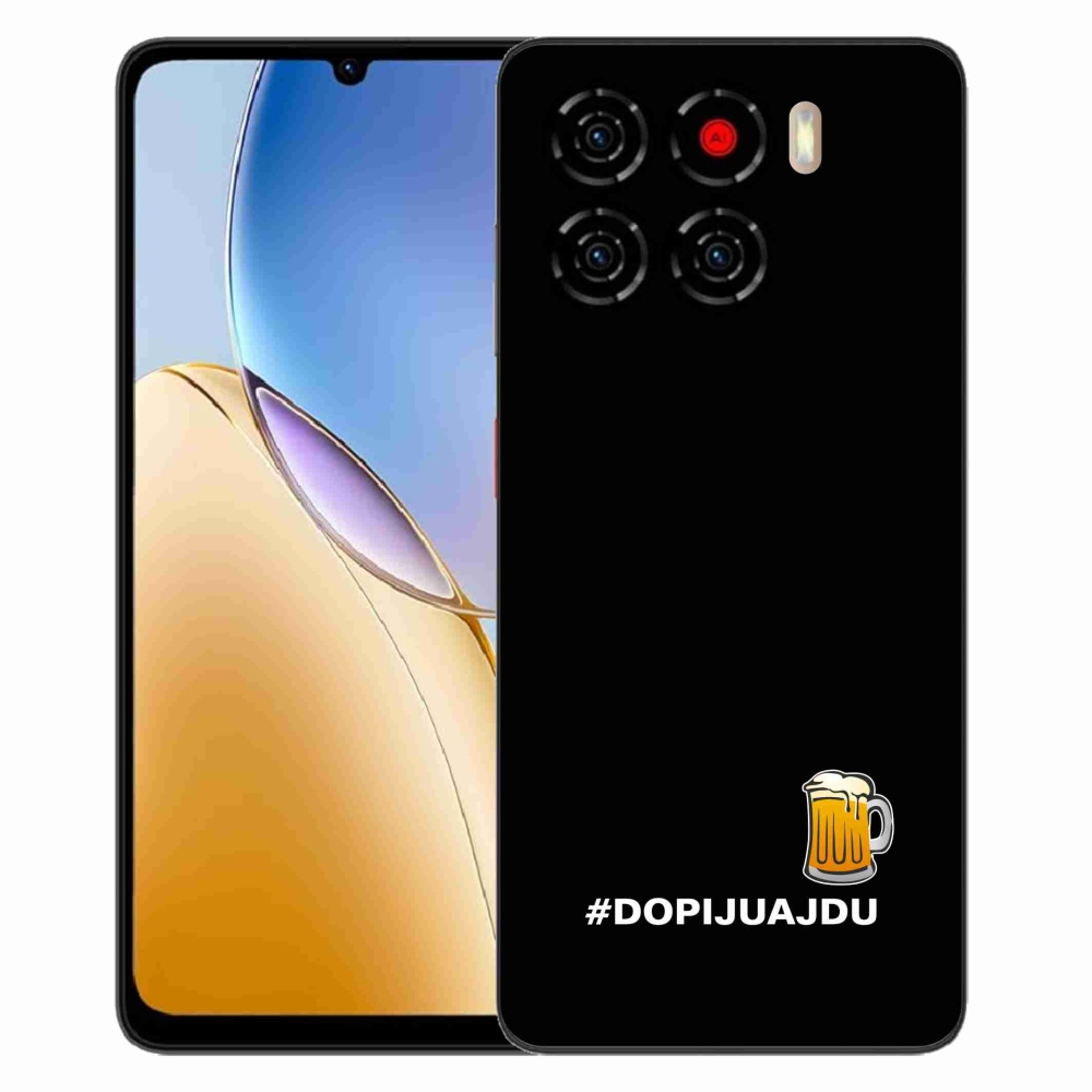 Gélový kryt mmCase na ZTE Blade A56 - pivný motív 1 čierne pozadie
