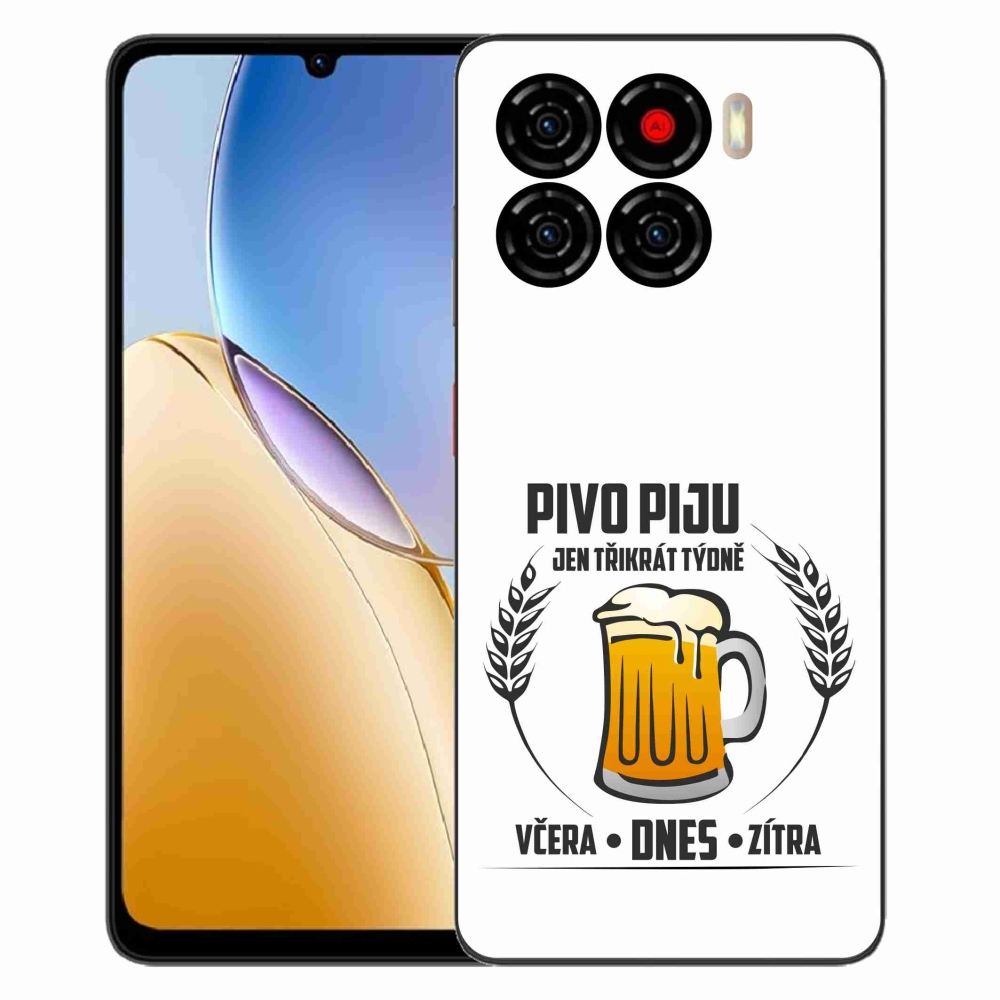 Gélový kryt mmCase na ZTE Blade A56 - pivný motív biele pozadie