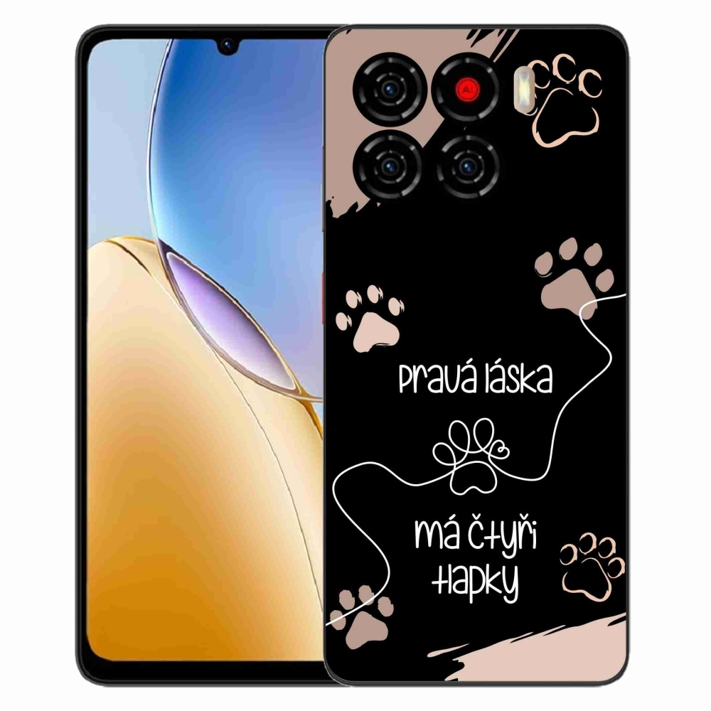 Gélový kryt mmCase na ZTE Blade A56 - psí motív 1 čierne pozadie