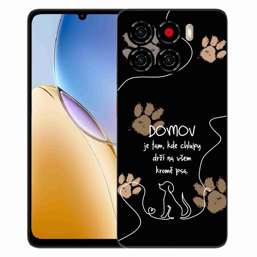 Gélový kryt mmCase na ZTE Blade A56 - psí motív čierne pozadie