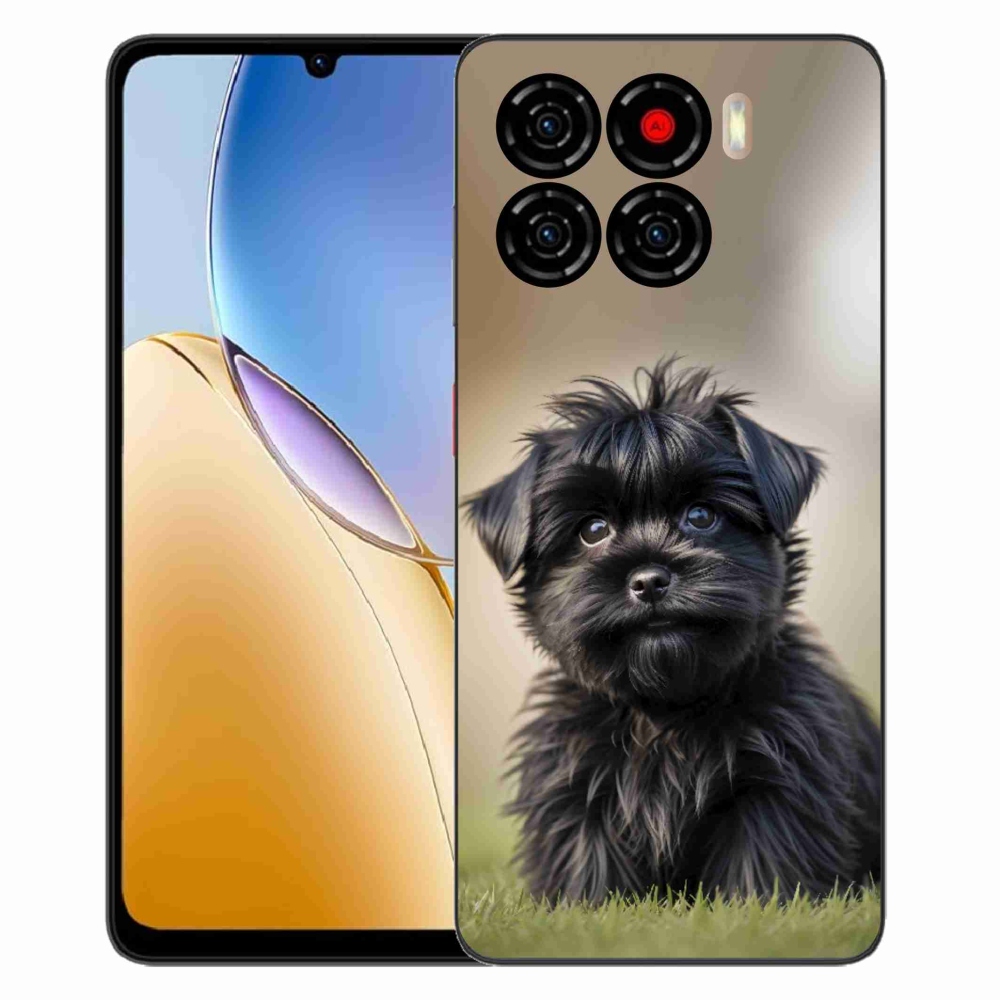 Gélový kryt mmCase na ZTE Blade A56 - roztomilý čierny psík
