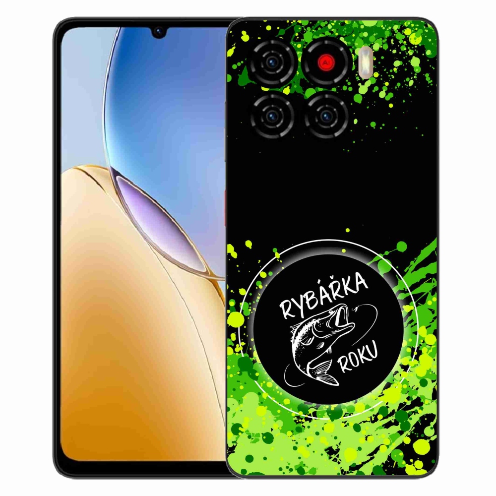 Gélový kryt mmCase na ZTE Blade A56 - rybárka roku čierne pozadie